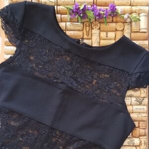 Topshop Little Black Dress with Lace